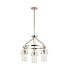 Lustre rond Kichler Everett 52377PN 3-lumières 75W nickel poli