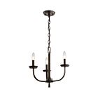Lustre à 1 étage Kichler Kennewick 52383OZ 3-lumières 60W vieux bronze