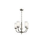 Lustre à 1 étage Kichler Kennewick 52386NI 5-lumières 60W nickel brossé