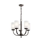 Lustre à 1 étage Kichler Kennewick 52386OZ 5-lumières 60W vieux bronze