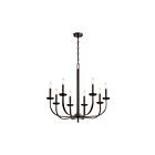 Lustre à 1 étage Kichler Kennewick 52388OZ 8-lumières 60W vieux bronze