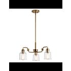 Lustre à 1 étage Kichler Aivian 52397WBR 3-lumières 75W laiton patin̩