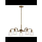 Lustre à 1 étage Kichler Aivian 52398WBR 5-lumières 75W laiton patin̩