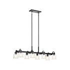 Chandelier linéaire Kichler Aivian 52400BK 8-lumières 600W Noir