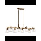 Lustre linéaire Kichler Aivian 52400WBR 8-lumières 75W laiton patin̩