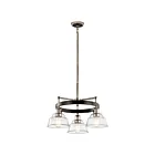 Lustre rond Kichler Eastmont 52402PN 3-lumières 75W nickel poli