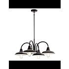 Lustre à 1 étage Kichler Marrus 52407WZC 4-lumières 60W zinc patiné