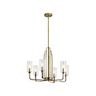 Lustre à 1 étage Kichler Kimrose 52411BNB 6-lumières 60W laiton naturel brossé