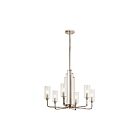 Lustre à 1 étage Kichler Kimrose 52411PN 6-lumières 60W nickel poli