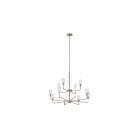 Lustre à 2 étages Kichler Kimrose 52412PN 12-lumières 60W nickel poli