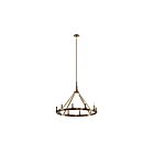Lustre rond Kichler Emmala 52421BNB 10-lumières 60W laiton naturel brossé