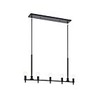 Chandelier linéaire Kichler Torvee 52425BK 5-lumières 300W Noir