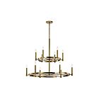 Lustre rond Kichler Tolani 52428BNB 12-lumières 60W laiton naturel brossé