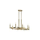 Lustre ovale Kichler Tolani 52429BNB 8-lumières 60W laiton naturel brossé