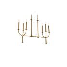 Lustre à 1 étage Kichler 52495BNB 6-Lumières 360W Laiton naturel brossé