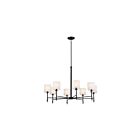 Lustre sur tige Kichler 52502BK 8-Lumières 320W Noir