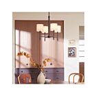 Lustre sur tige Kichler 52504BK 4-Lumières 160W Noir