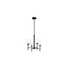 Lustre sur tige Kichler 52504BK 4-Lumières 160W Noir