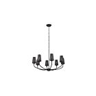 Lustre à 1 étage Kichler 52509BK 8-Lumières 480W Noir