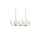 Lustre chaîne Kichler 52510BNB 8-Lumières 480W Laiton naturel brossé