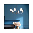 Lustre sur tige Kichler 52516PN 6-Lumières 150W Nickel poli