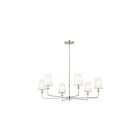Lustre sur tige Kichler 52516PN 6-Lumières 150W Nickel poli