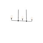 Lustre sur tige Kichler 52519BK 3-Lumières 75W Noir