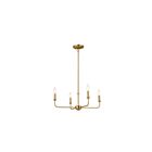 Lustre sur tige Kichler 52520BNB 4-Lumières 100W Laiton naturel brossé