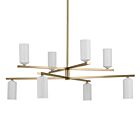 Kichler 52532CPZWH Gala 8-Lumières 44W Bronze champagne et blanc Lustre