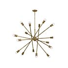 Lustre Kichler 52537NBR 16-lumières 960W Laiton naturel
