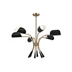Lustre Kichler 52559CPZBK 6-lumières 360W Bronze champagne et noir