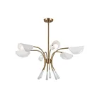 Lustre Kichler 52559CPZWH 6-lumières 360W Bronze champagne et blanc