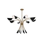 Lustre Kichler 52560CPZBK 8-lumières 480W Bronze champagne et noir