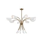 Lustre Kichler 52560CPZWH 8-lumières 480W Bronze champagne et blanc
