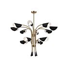Lustre Kichler 52561CPZBK 12-lumières 720W Bronze champagne et noir