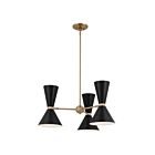 Lustre Kichler 52565CPZBK 6-lumières 360W Bronze champagne et noir