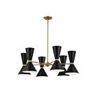 Lustre Kichler 52566CPZBK 12-lumières 720W Bronze champagne et noir