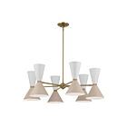 Lustre Kichler 52566CPZGRG 12-lumières 720W Bronze champagne et grège
