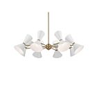 Lustre Kichler 52567CPZWH 16-lumières 960W Bronze champagne et blanc