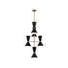 Lustre Kichler 52568CPZBK 12-lumières 720W Bronze champagne et noir