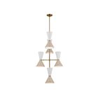 Lustre Kichler 52568CPZGRG 12-lumières 720W Bronze champagne et grège