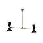 Lustre Kichler 52569CPZBK 4-lumières 240W Bronze champagne et noir