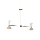 Lustre Kichler 52569CPZGRG 4-lumières 240W Bronze champagne et grège
