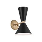 Kichler Phix 52570CPZBK 2-lumières Champagne Bronze/Black 60W Applique murale