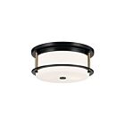 Kichler Brit 52595BKCPZ 2-Lumières Noir 120W Plafonnier