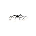 Kichler 52608BK 8-Lumières Noir 32W Plafonnier