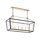 Kichler Delvin 52622CPZBK 6-Lumières Bronze champagne et noir 600W Lustre chaîne