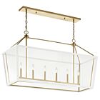 Kichler 52622CPZWH Delvin 6-Lumières 360W Champagne Bronze et Blanc Lustre