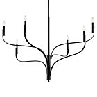 Kichler 52674BK Livadia 6-Lumières 360W Noir Lustre