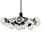 Kichler 52703BK Silvarious 12-Lumières 720W Noir Lustre